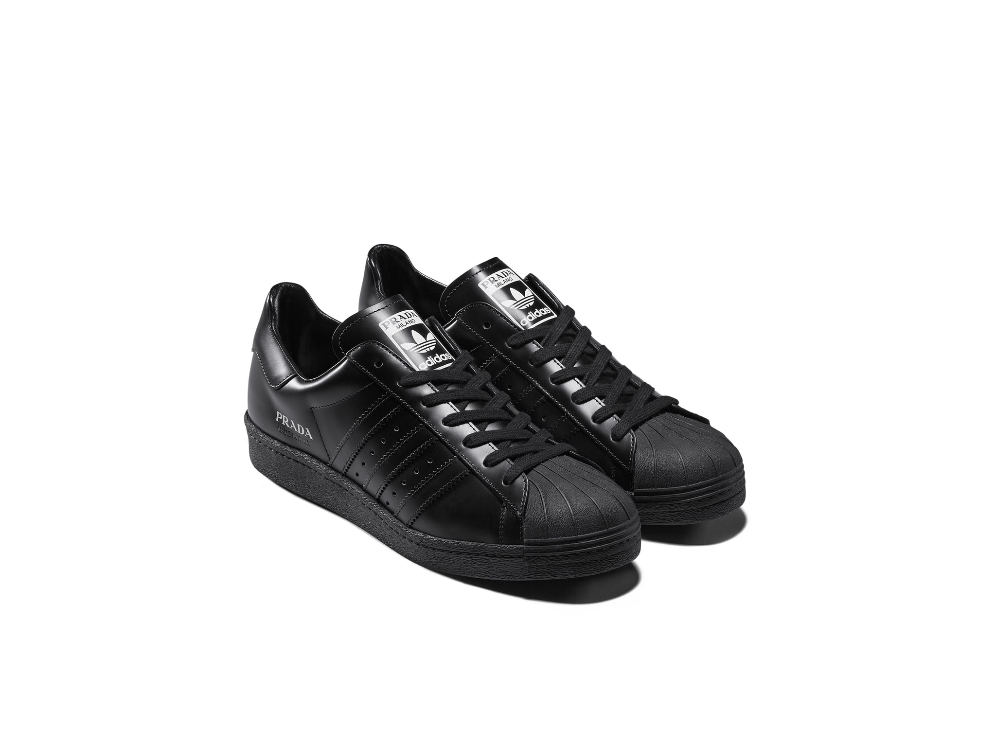 Prada For Adidas Superstar in Monochrome Black | You Can't Miss Prada's  Involvement in These New Adidas Sneakers (the Logo Is . . . Everywhere) |  POPSUGAR Fashion Photo 12