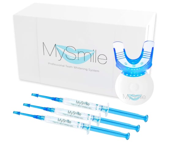 "I'm not sure if it's the slower rate that I've been drinking my coffee or maybe the increase in cups, but my teeth have been showing it. (Aren't you glad I shared that with you?) Luckily, this work from home situation allows me to use my MySmile Teeth Whitening Kit with LED Light ($35) without judgement. That is, from my co-workers. My boyfriend on the other hand does a double-take every time he comes into the room and I have this little blue light glowing from my mouth." — Jessica Harrington, associate beauty editor