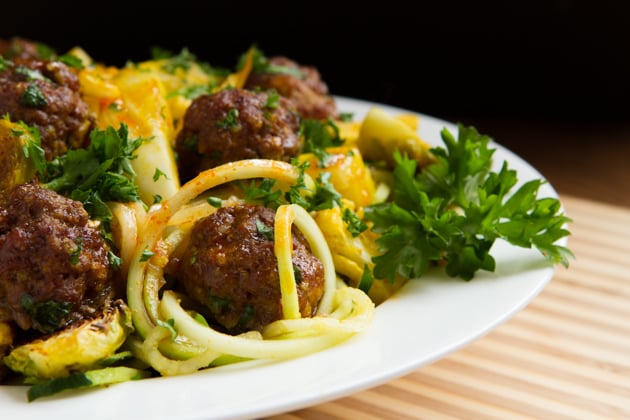 Sriracha "Spaghetti" and Meatballs