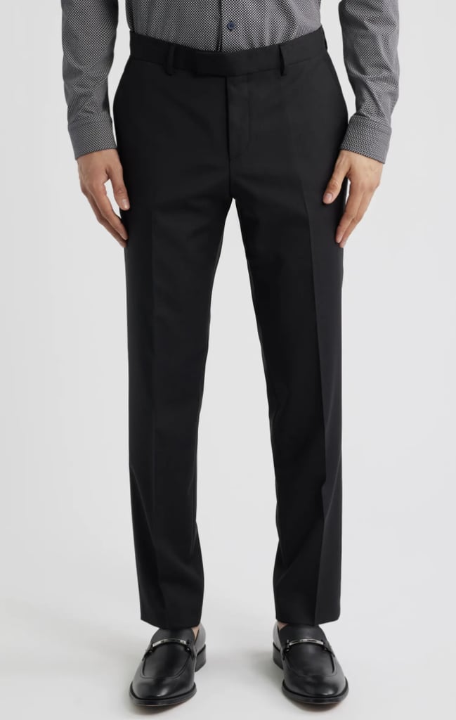 Boss George Flat Front Wool Suit Pants