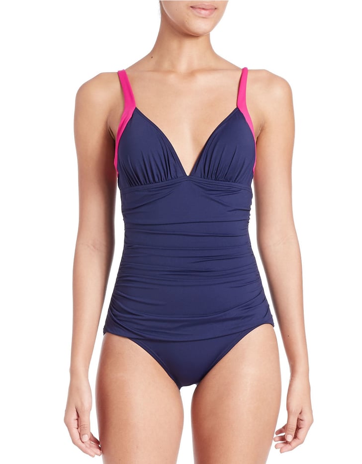 Tommy Bahama Shirred One Piece Swimsuit 130 Most Flattering