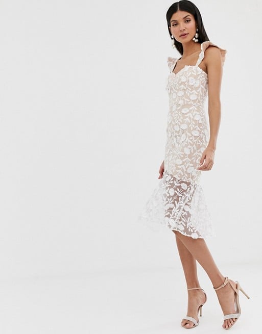 Jarlo Tall Lace Embroidered Midi Dress