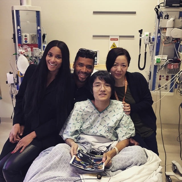Ciara and Russell Wilson at Seattle Children's Hospital