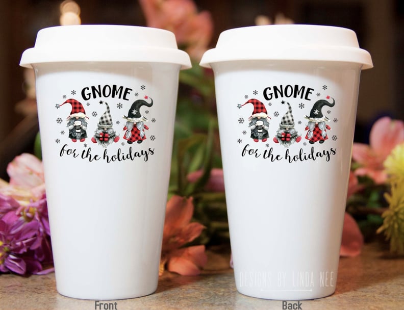 Gnomes love christmas - Christmas Tumbler 20 oz Travel Holiday Coffee Mug  Gnome Skinny Tumblers with Lid