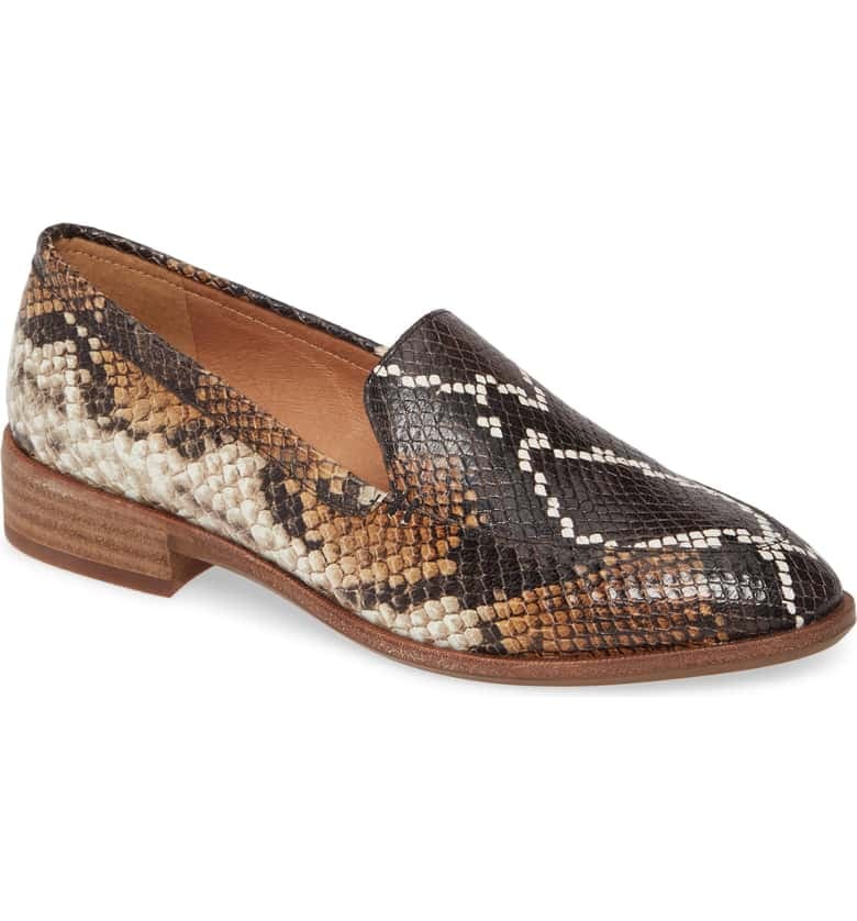 madewell snakeskin loafers