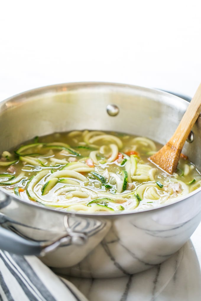 Chicken Zucchini Noodle Soup