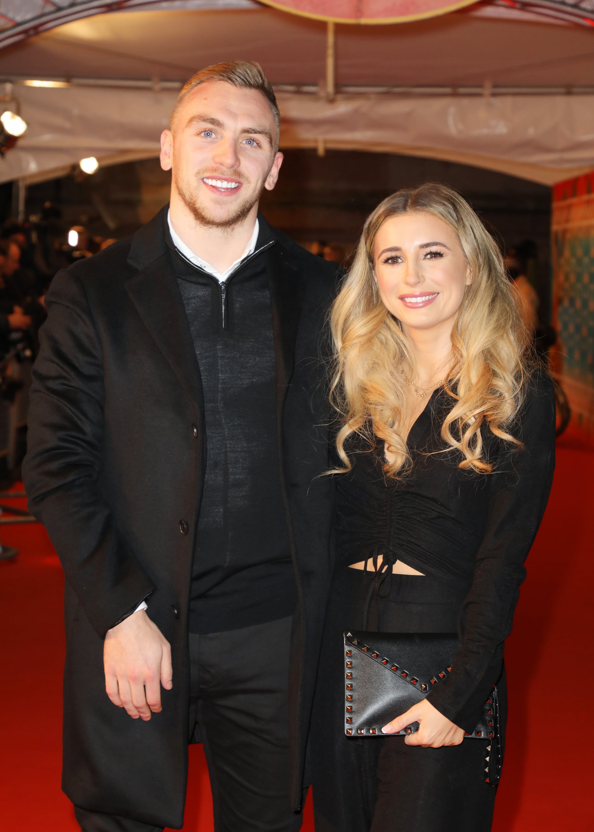 LONDON, ENGLAND - JANUARY 13:  Jarrod Bowen and Dani Dyer attend the London Premiere of Cirque de Soleil's 