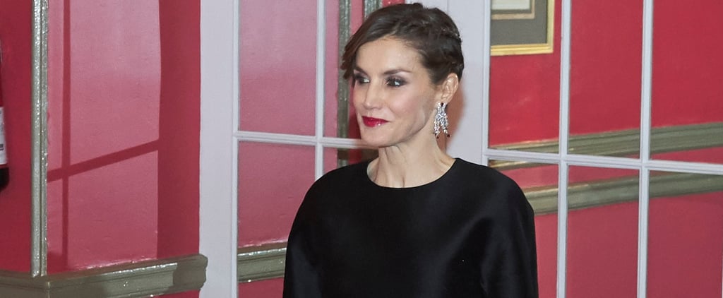 Queen Letizia's Feather Dress February 2017