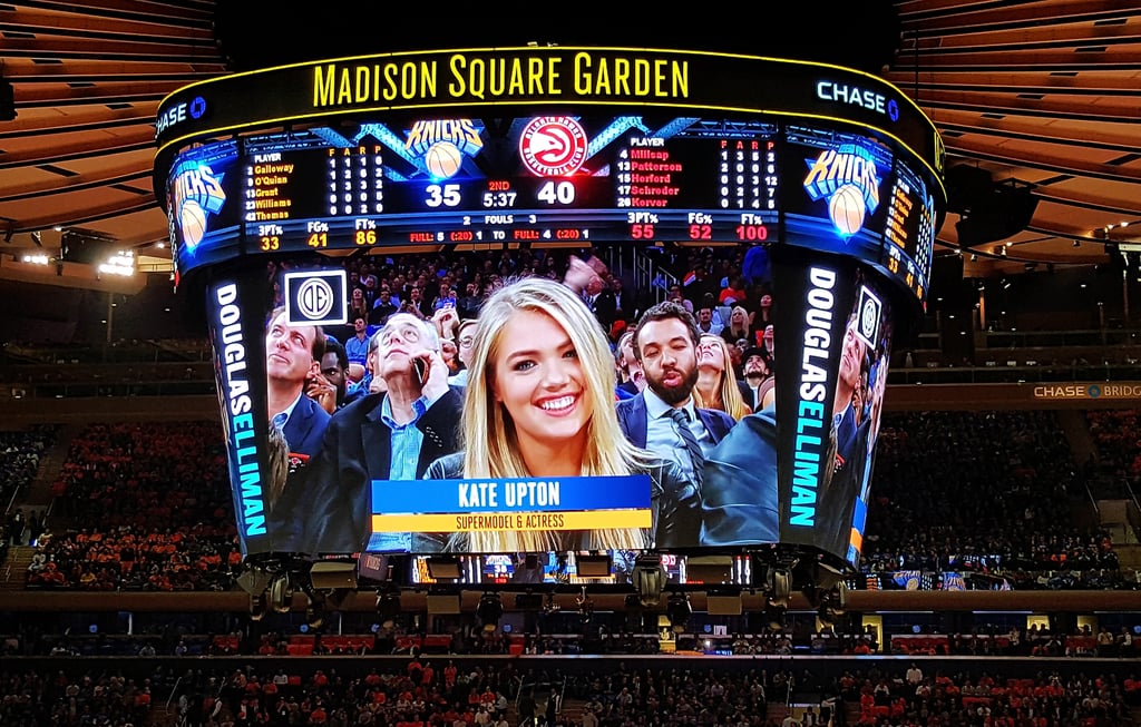 Kate was totally ready for her close-up on the Jumbotron.