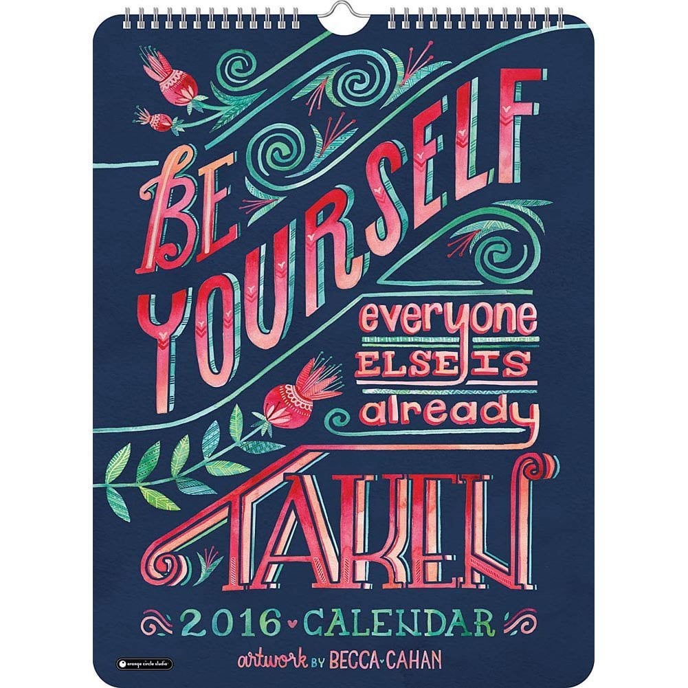 Be Yourself 2016 Poster Calendar Cheap Gifts For College Students