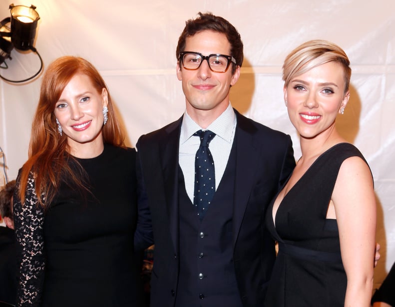 Jessica Chastain, Andy Samberg, and Scarlett Johansson