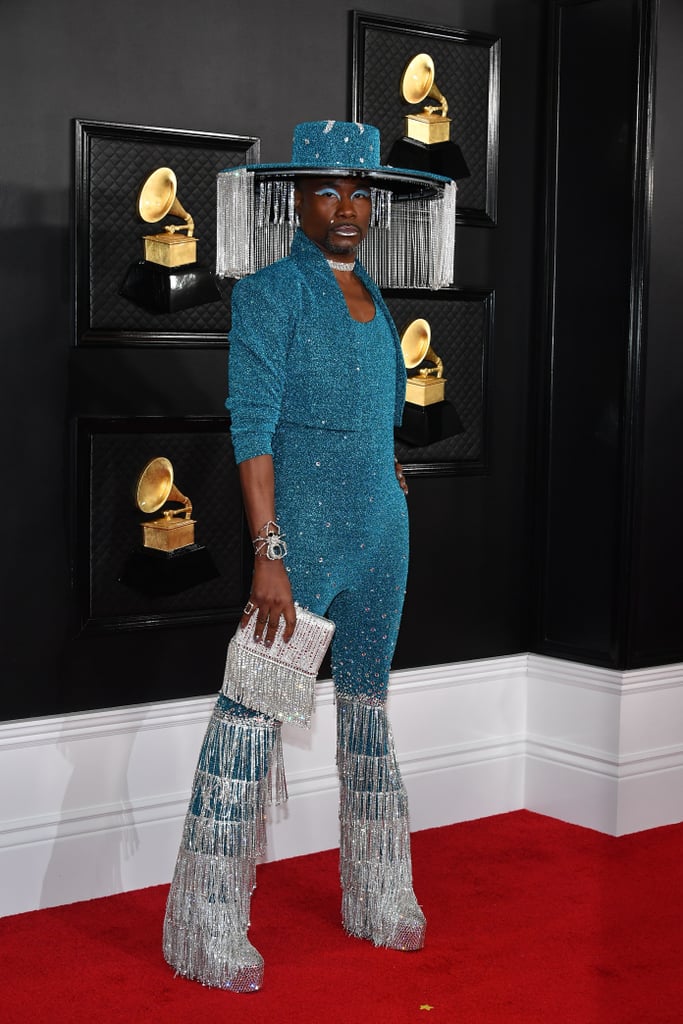 Billy Porter's Blue Sequined Outfit at the Grammys 2020