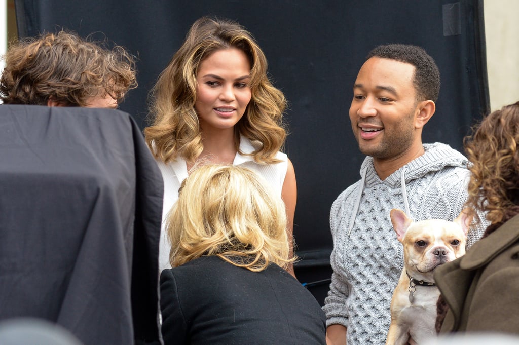 Chrissy Teigen and John Legend Kissing on Photo Shoot