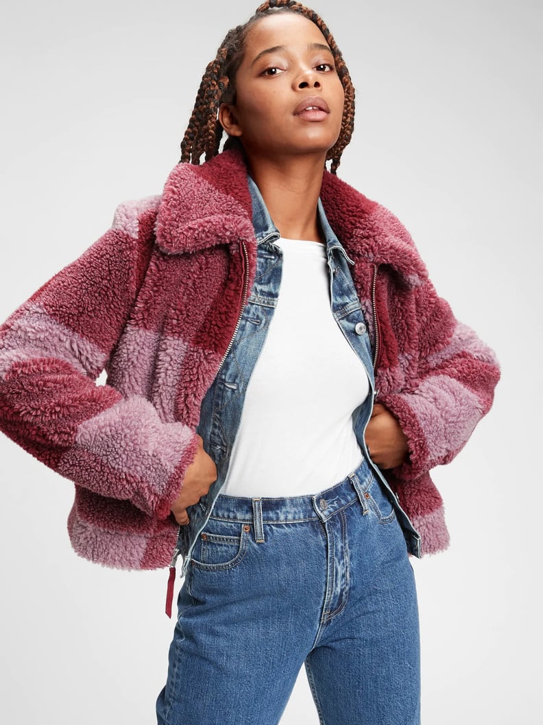 Gap Plaid Sherpa Jacket