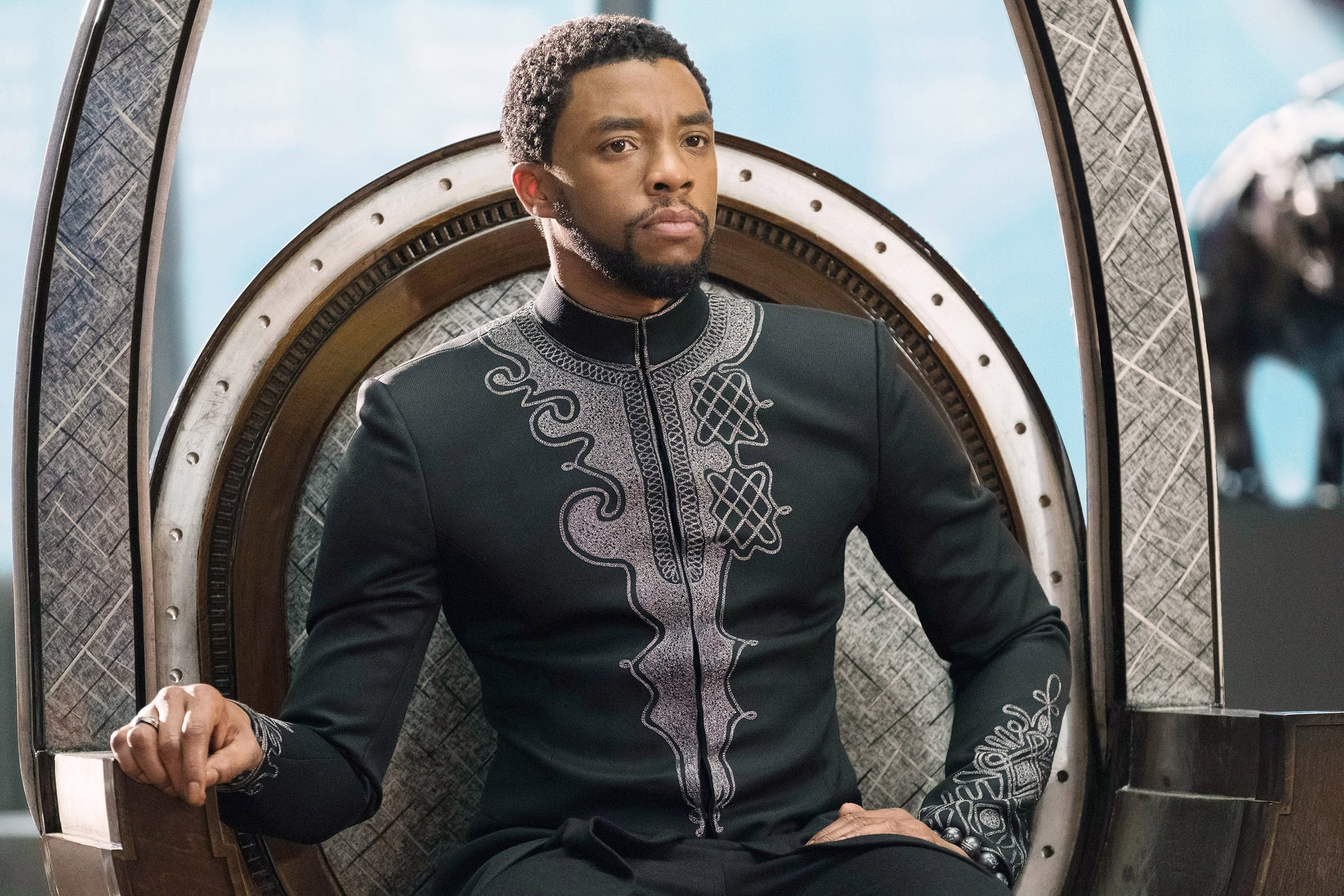 BLACK PANTHER, Chadwick Boseman, 2018. ph: Matt Kennedy / Marvel /  Walt Disney Studios Motion Pictures /Courtesy Everett Collection