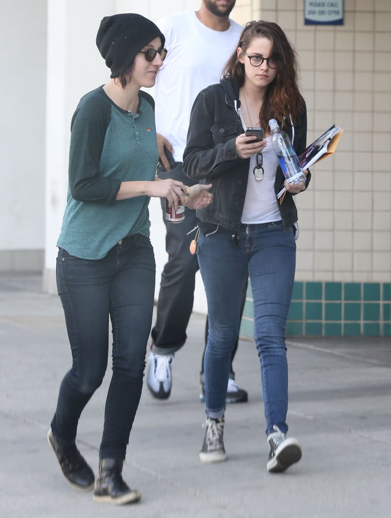 Kristen checked her phone.