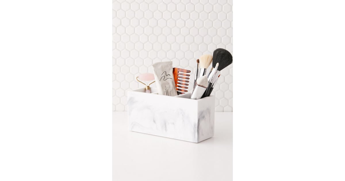 Marble Makeup Brush Holder Best Makeup Organizers POPSUGAR Beauty