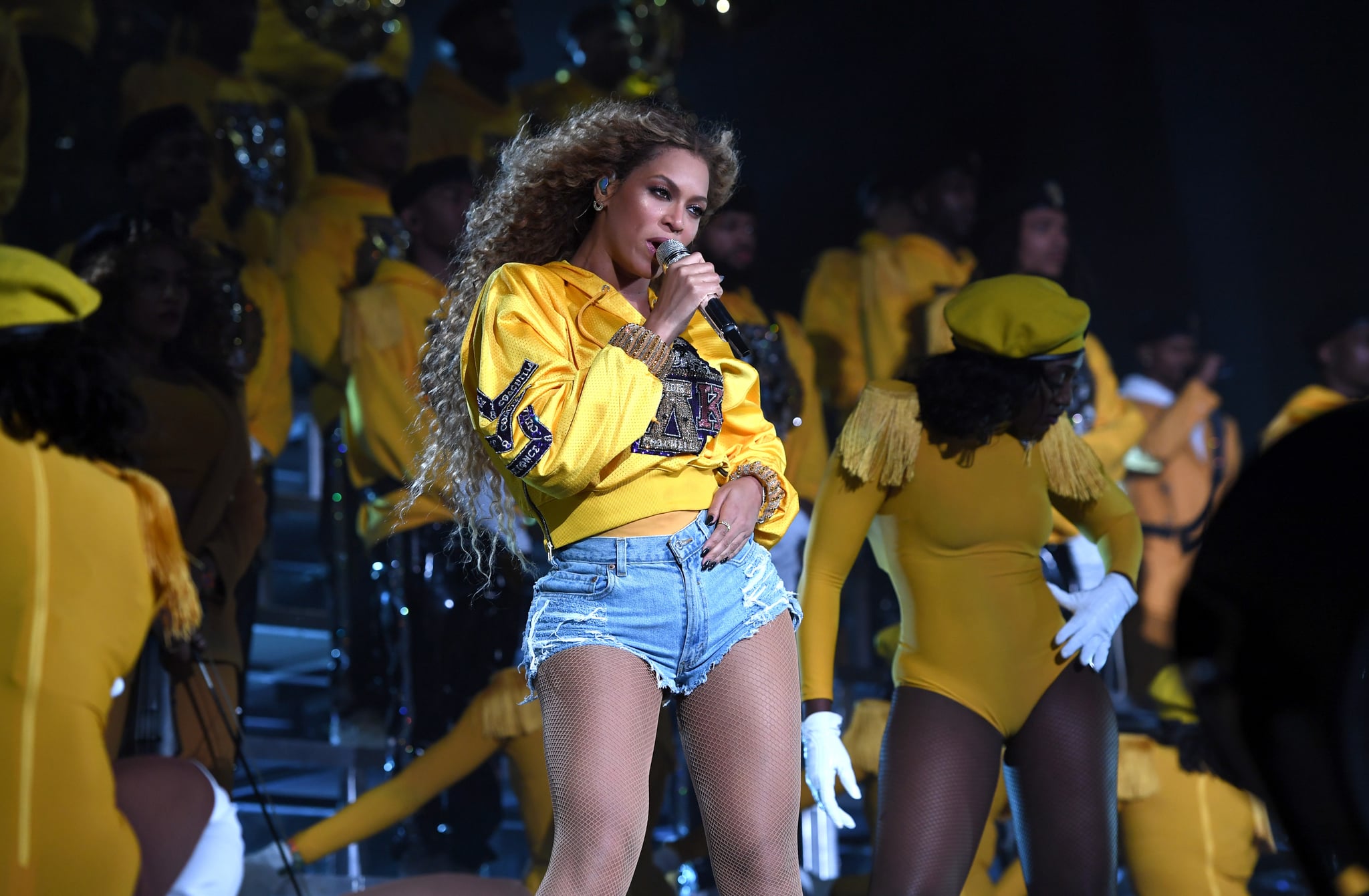 INDIO, CA - APRIL 14:  Beyonce Knowles performs onstage during 2018 Coachella Valley Music And Arts Festival Weekend 1 at the Empire Polo Field on April 14, 2018 in Indio, California.  (Photo by Larry Busacca/Getty Images for Coachella )