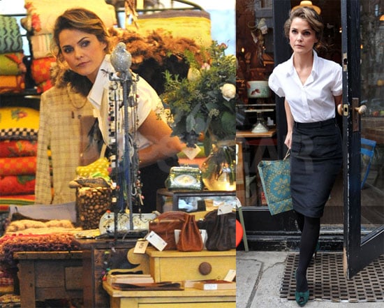 Keri Russell Shopping in NYC Without a Coat