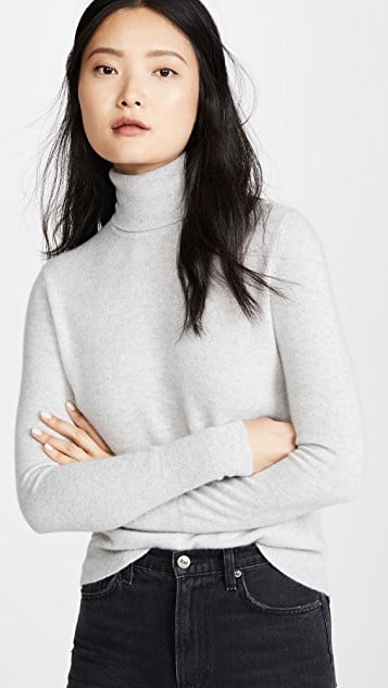 Bop Basics Solid Cashmere Turtleneck