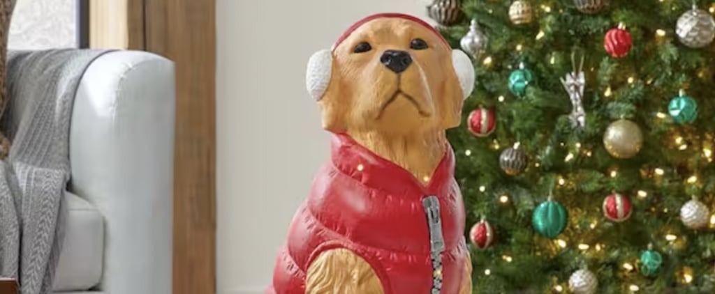 Shop Home Depot's Life-Size Holiday Dog Statues