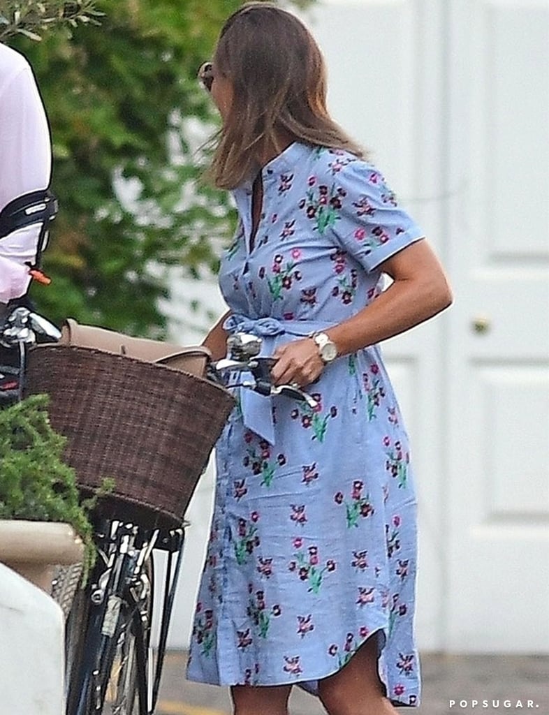 Pippa Middleton's Blue Floral Shirtdress 2018