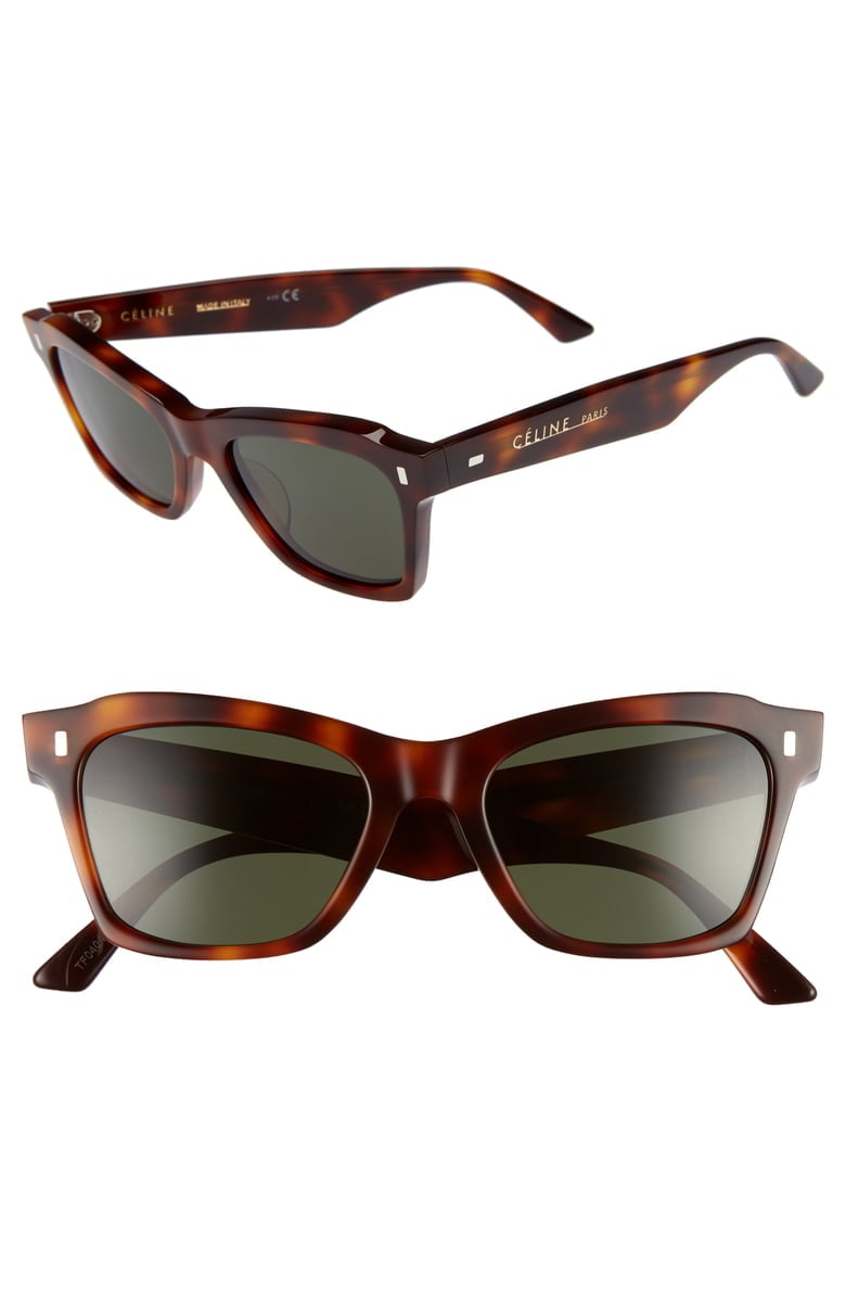 Celine 52mm Rectangle Cat Eye Sunglasses