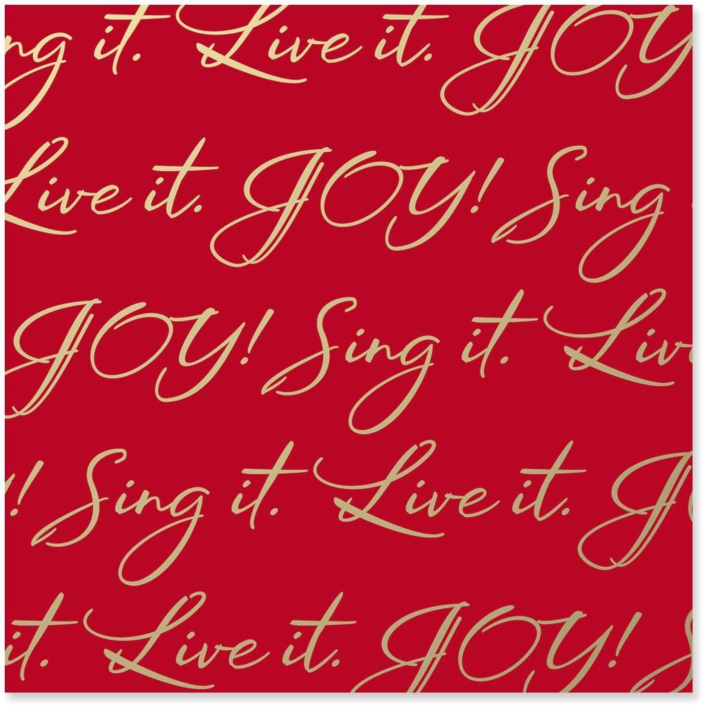 Joy Foil Christmas Wrapping Paper Roll