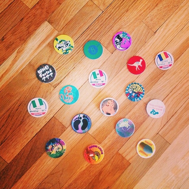 One of the best parts of going home is finding all your old Pogs.
