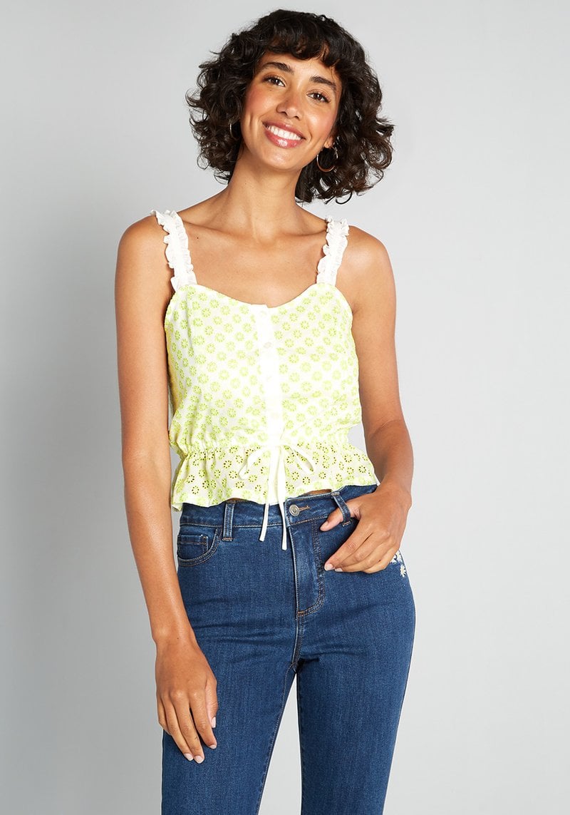 The Perfect Cottagecore Shirt: ModCloth Darling for the Prairie Peplum Tank  Top, These 17 Modcloth Pieces Are Joyful, Colourful, and Vintage-Inspired
