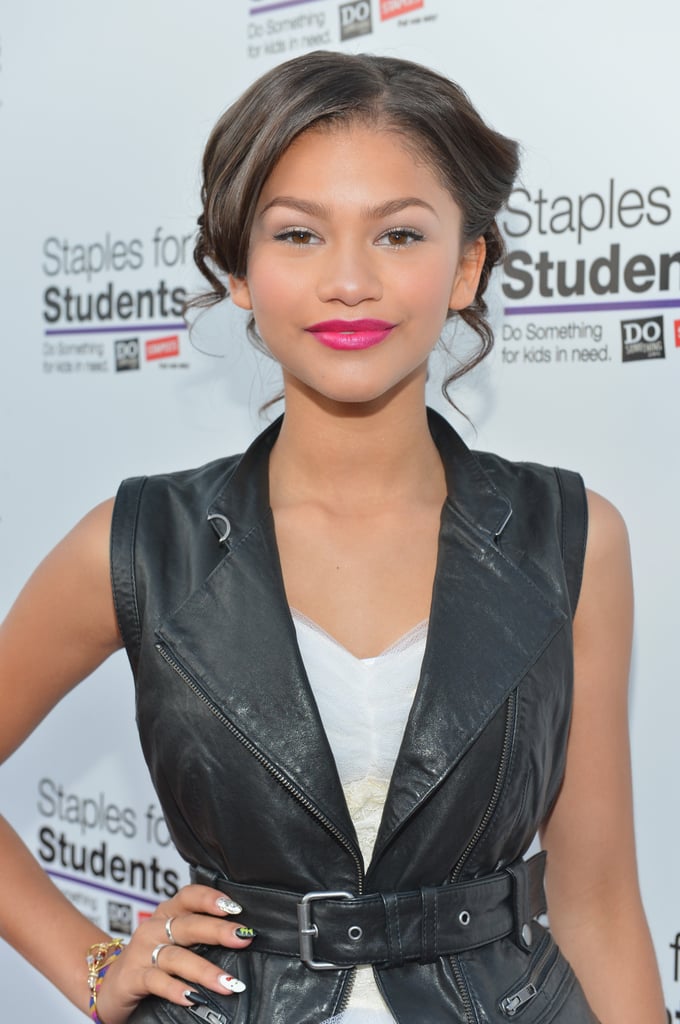 Zendaya's Pink Lipstick at the Staples For Students School Supply Drive in 2012