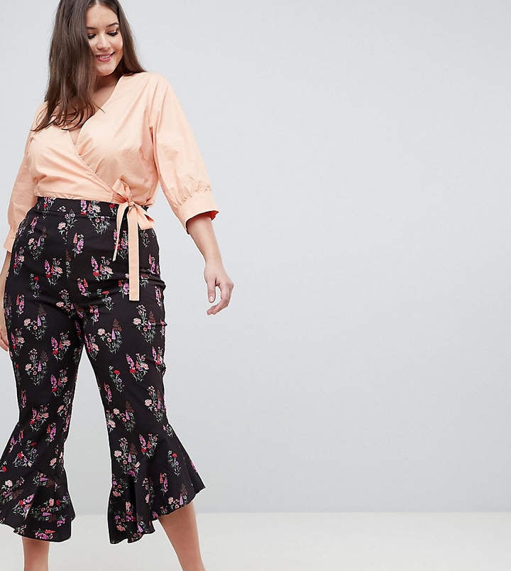 Fashion Union Trousers With Ruffle Hem