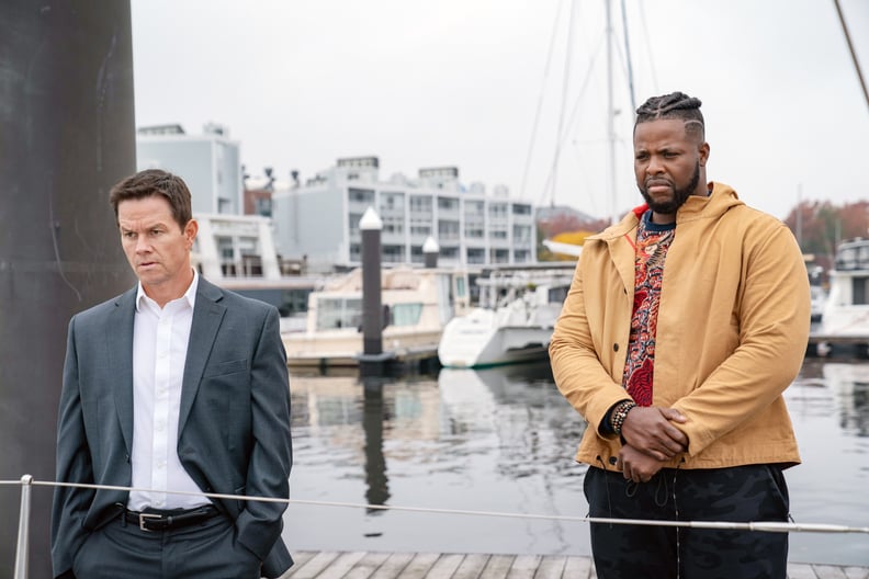 SPENSER CONFIDENTIAL, from left: Mark Wahlberg, Winston Duke, 2020. ph: Daniel McFadden /  Netflix / courtesy Everett Collection