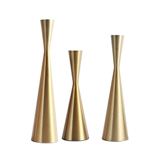 KiaoTime Brass Taper Candlesticks