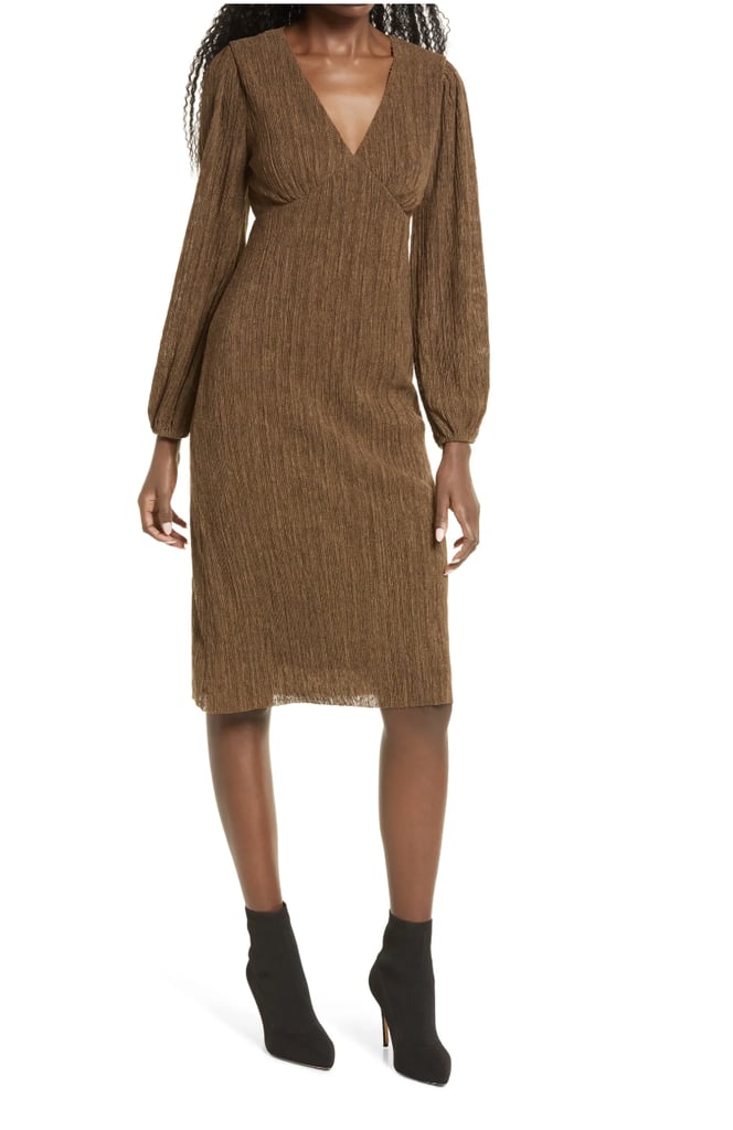 A One-and-Done Solution: All in Favor Plissé Empire Waist Midi Dress