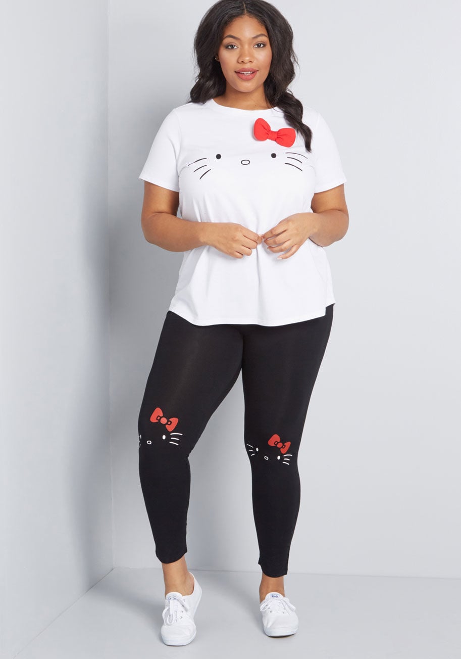 ModCloth for Hello Kitty Comfortably Kawaii Leggings, Modcloth Just  Dropped a Seriously Cute Collab With Hello Kitty, and Yes, It's Purfect