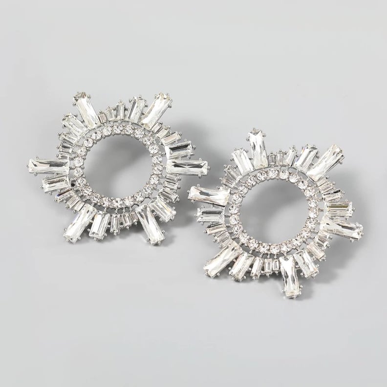 A Head Turner: Crystal Sunburst Statement Earrings