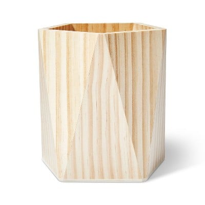 Mondo Llama Geometric Wood Pencil Cup