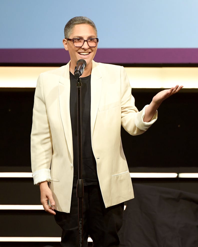 BEVERLY HILLS, CA - OCTOBER 07:  Honoree Jill Soloway accepts Point Impact Award onstage at Point Honors Los Angeles 2017, benefiting Point Foundation, at The Beverly Hilton Hotel on October 7, 2017 in Beverly Hills, California.  (Photo by Matt Winkelmeye