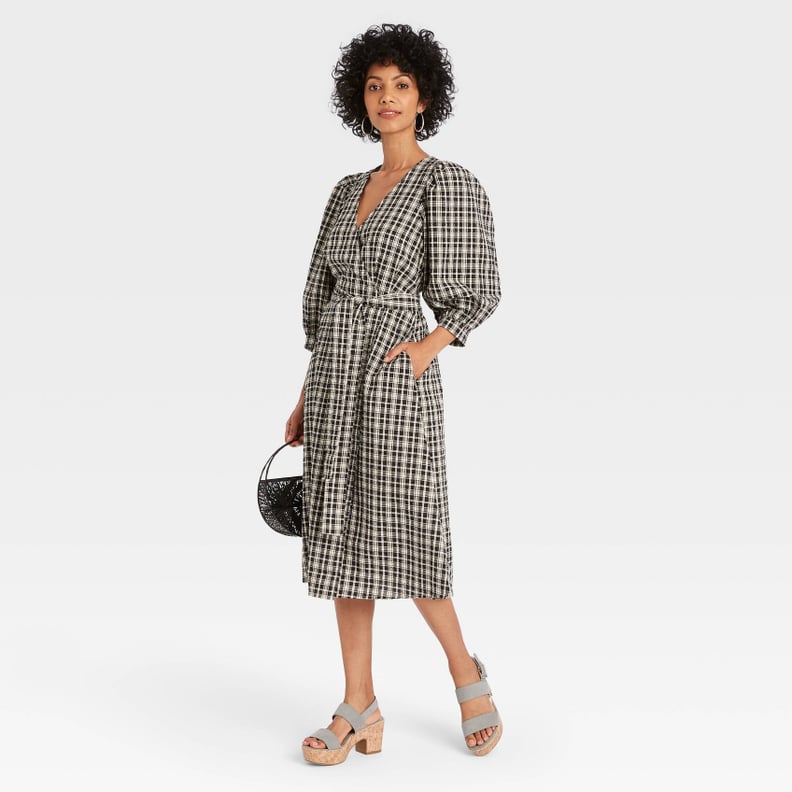 An Excellent Transitional Piece: A New Day 3/4-Sleeve Wrap Dress