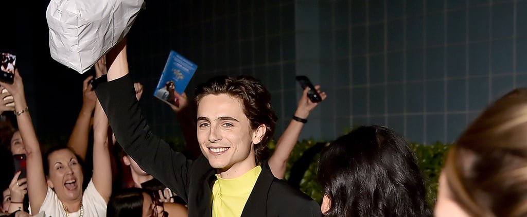 Timothée Chalamet Handed Out Bagels at the Premiere For The King