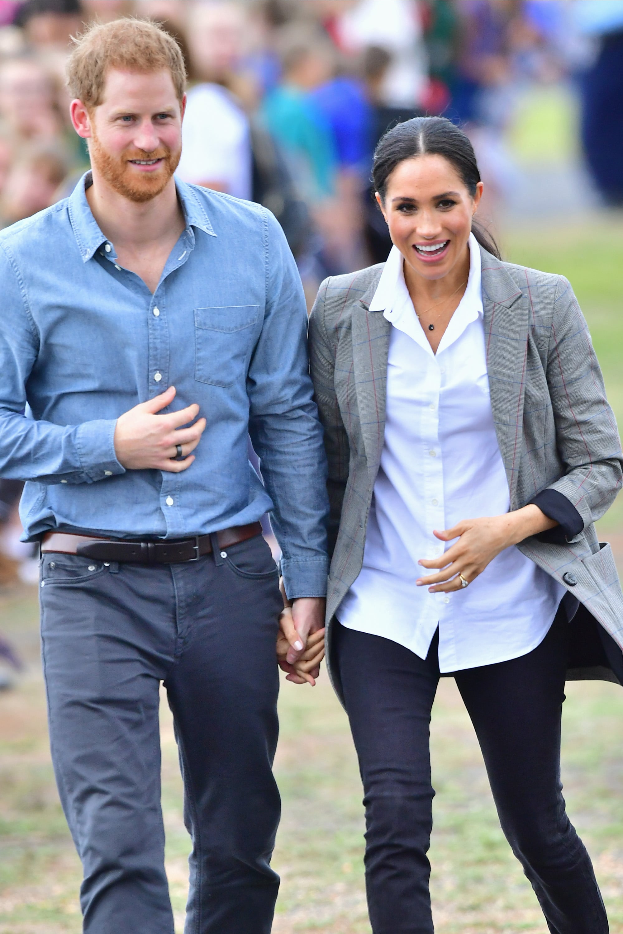 Meghan Markle Wears Serena Williams Collection Jacket 2018 Popsugar Fashion
