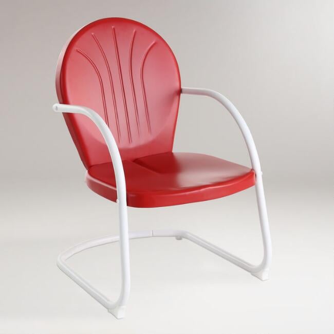 Red Durresi Metal Chair