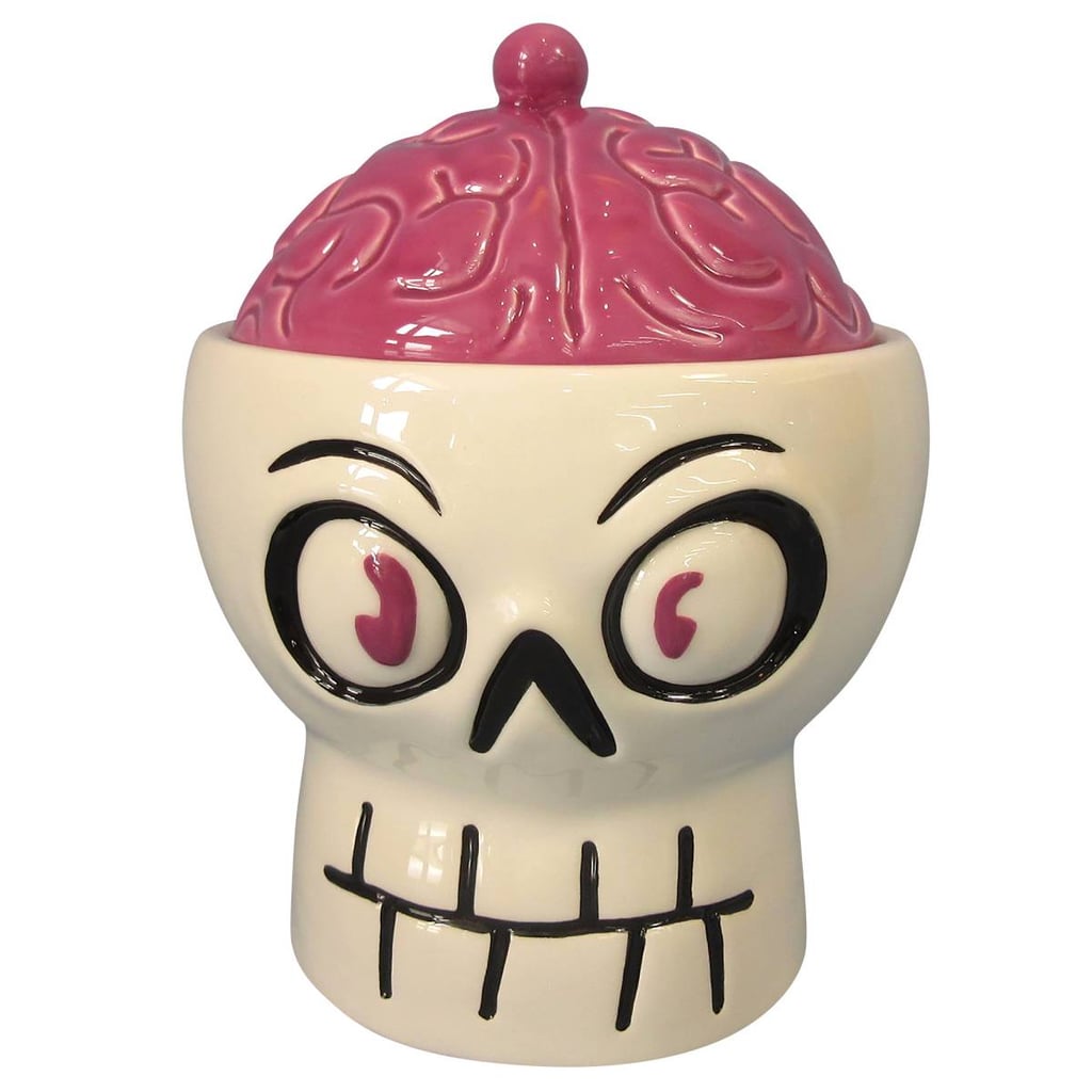 Hyde and Eek! Boutique Halloween Ceramic Skull & Brain Candy Bowl