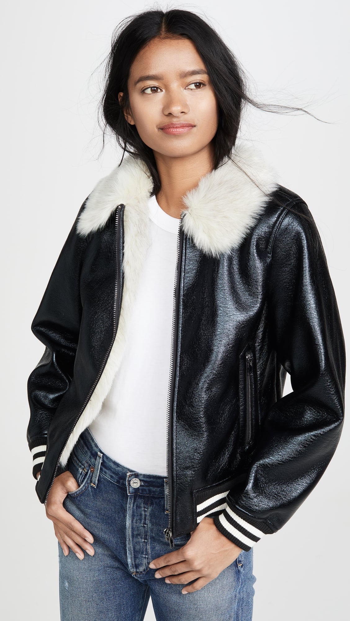 Mother faux 2025 fur jacket