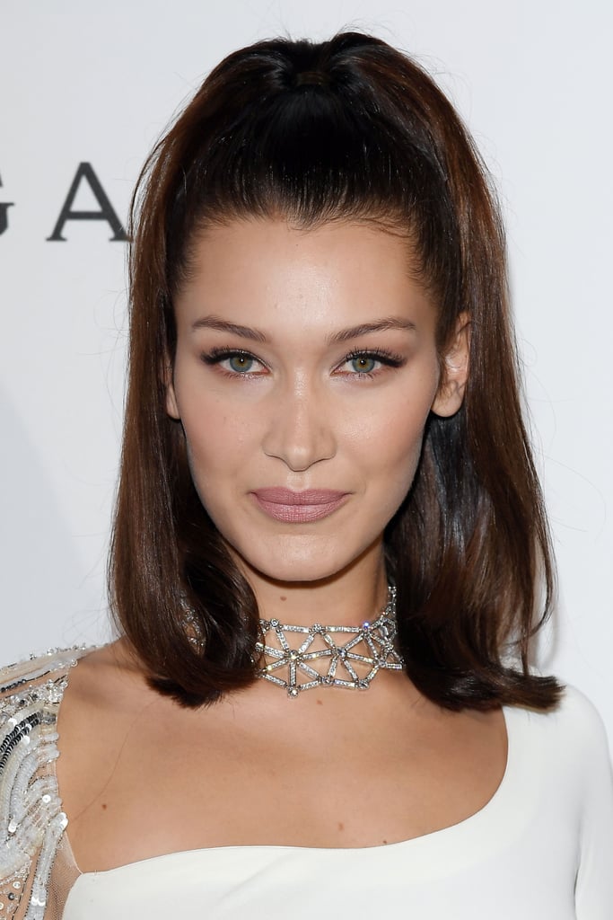 Image of Half-up, half-down hairstyle oval face
