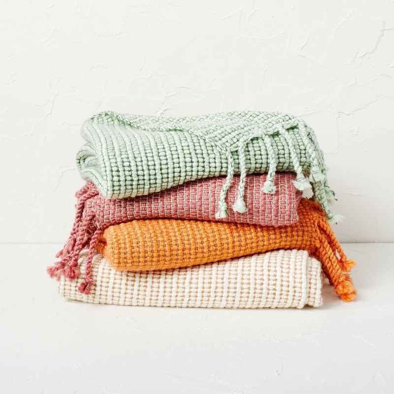 A Spring Throw: Opalhouse designed with Jungalow Textured Woven Throw Blanket
