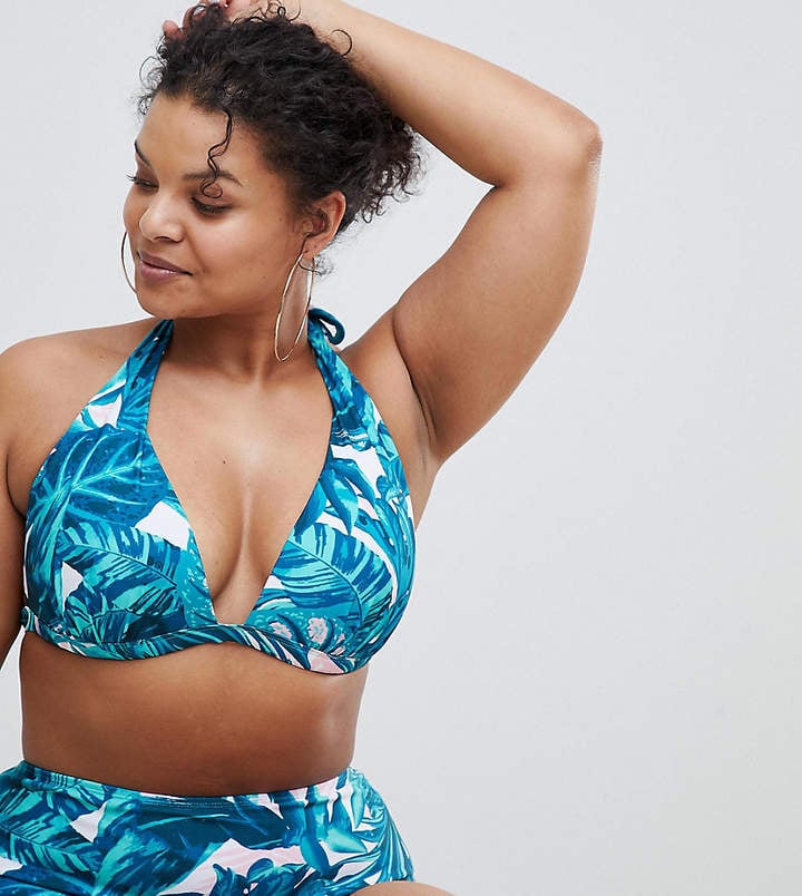 Boohoo Plus Tropical Print Bikini