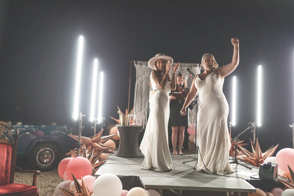 Couple's Socially Distanced Wedding at a Drive-In Theater