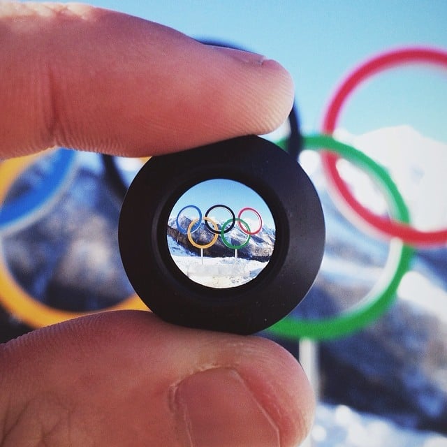 British Virgin Islands skier Peter Adam Crook took an original pic of the Olympic rings. 
Source: Instagram user padamcrook